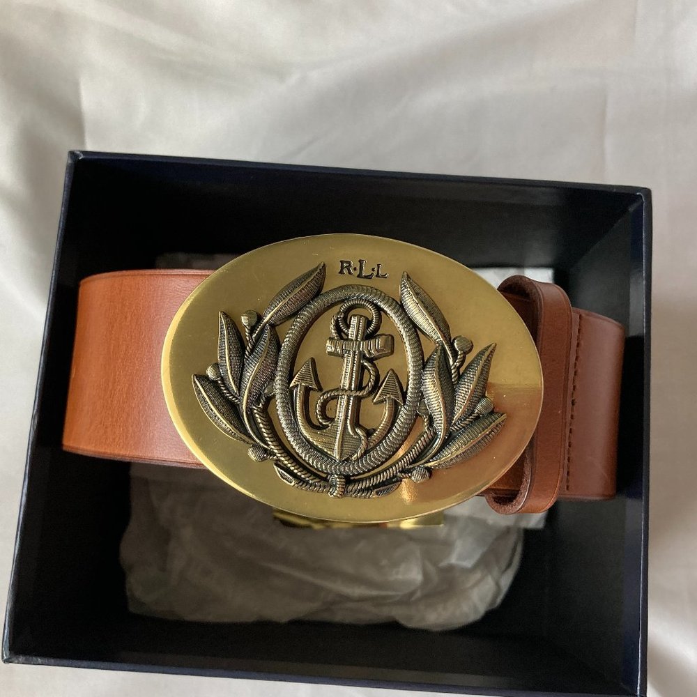 Ralph Lauren Women Brown Leather Belt Size Medium